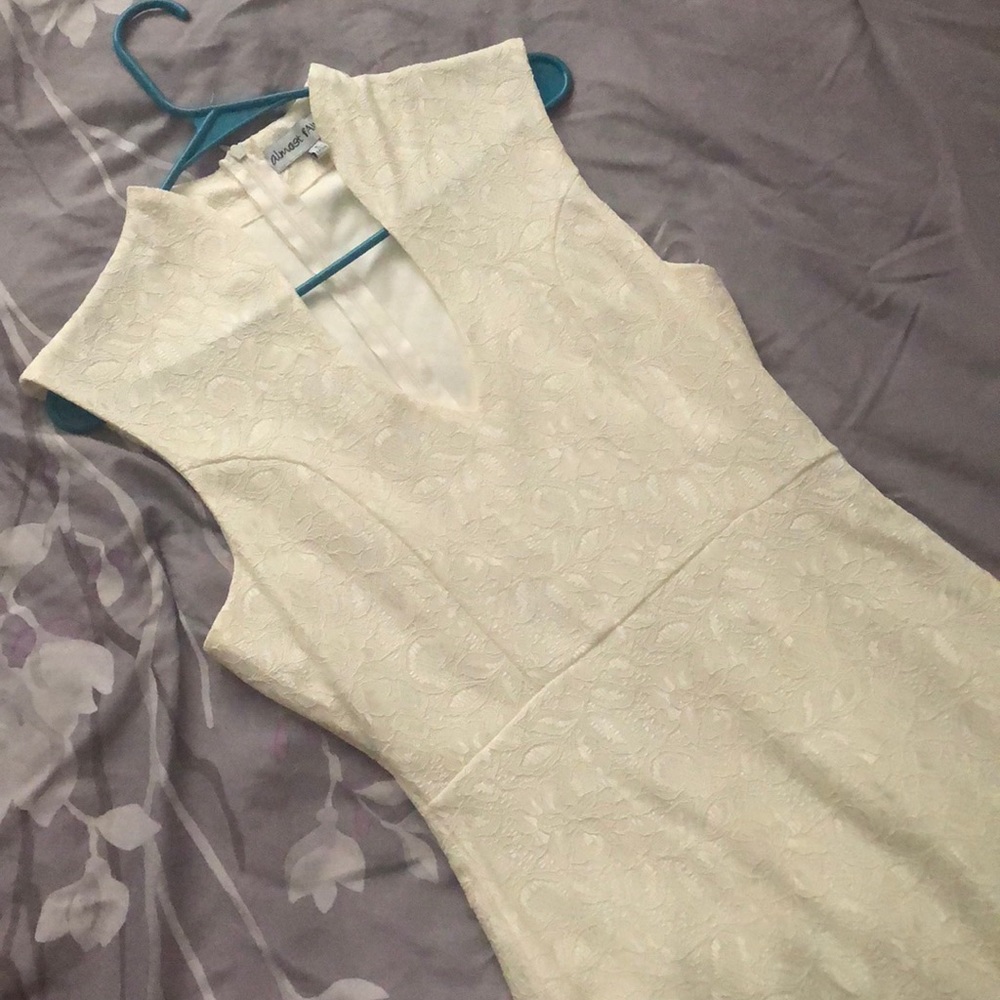 White ALMOST FAMOUS midi dress